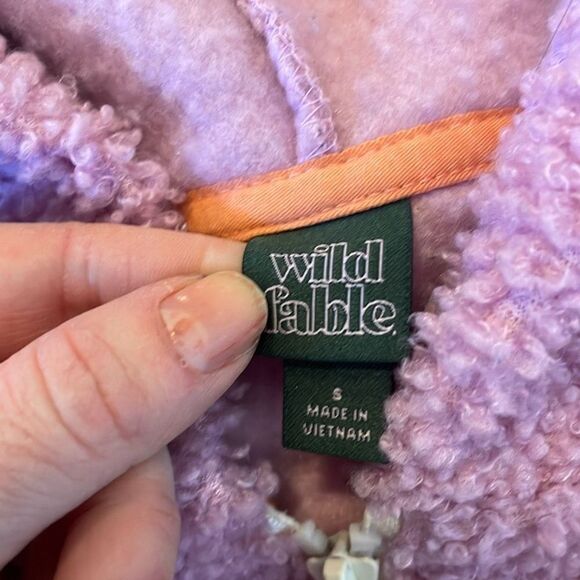 Wild fable pink Sherpa hooded quarter zip size small - Picture 5 of 7